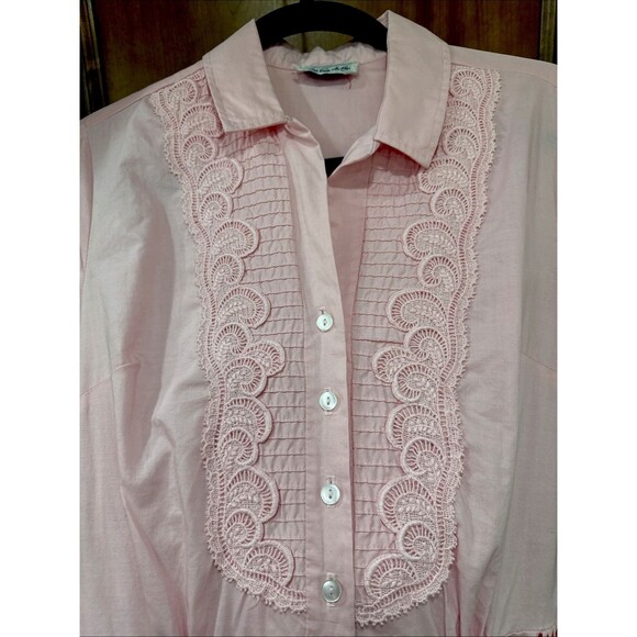 Pink 1960’s shirt waist Pleated Full Skirt Fit And Flare Dress Cay Artley - Picture 2 of 7